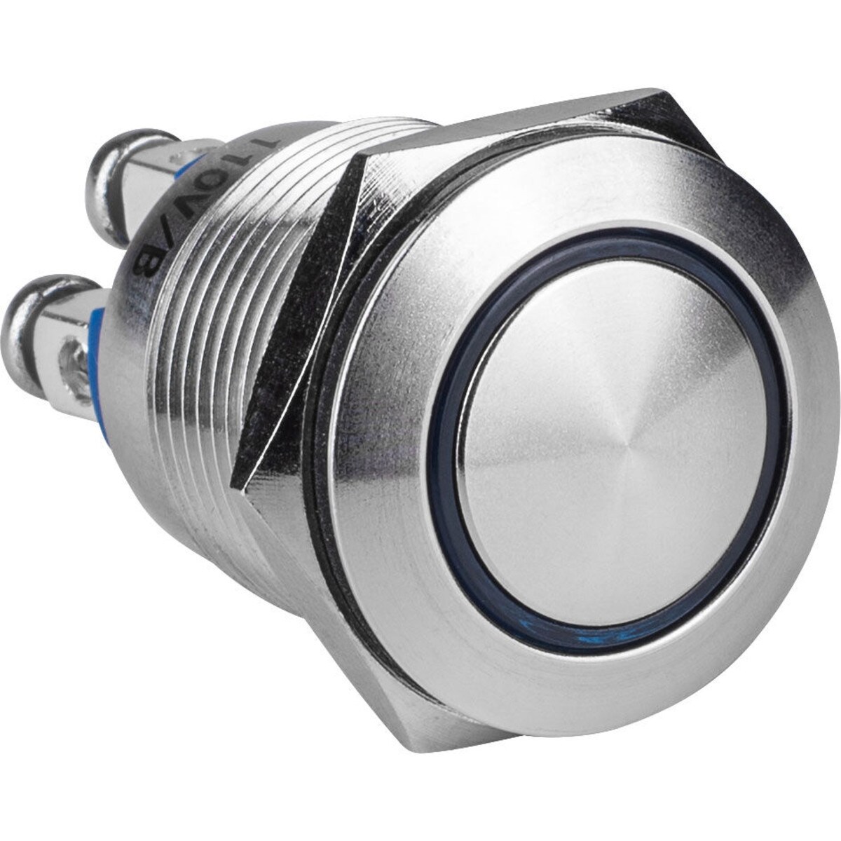SPST NO Momentary 19mm Stainless Steel Waterproof Push Button Switch